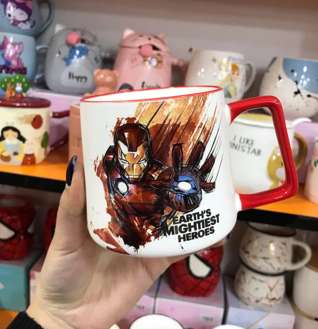 Disney Marvel Avengers 450ML Ceramic Water Cups Iron Man Hulk Captain America