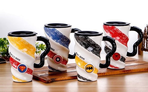 Avengers / DC Superhero Spiral Ceramic Mug