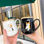 Animal Personality 3D Ceramic Spoon Lid Mug