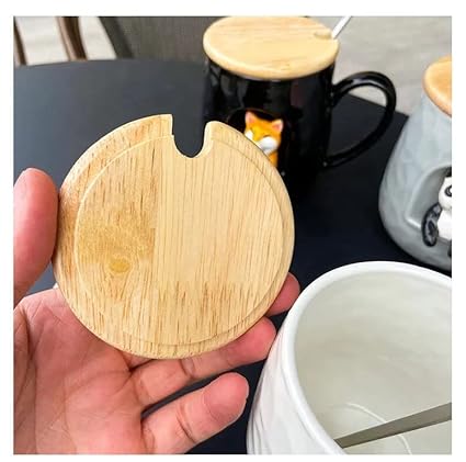 Animal Personality 3D Ceramic Spoon Lid Mug