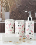 Set of 4 Ceramic Bathroom with Soap Dispensers