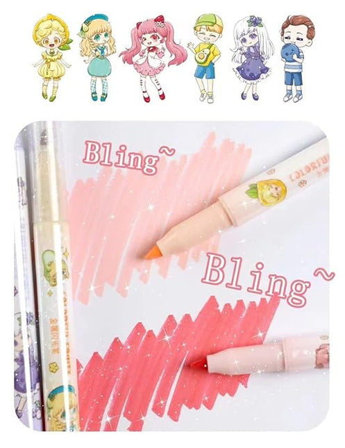 Metallic Glitter Highlighter Marker Pen