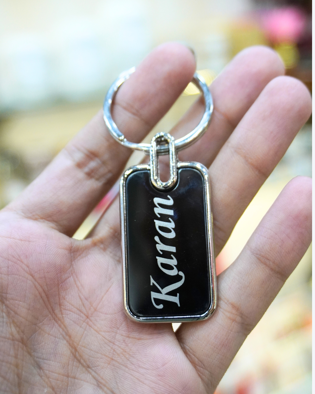 Personalised Rectangle Metal Keychain
