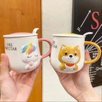 Animal Coffee Ceramic Mug  Frog , Bear , Horse