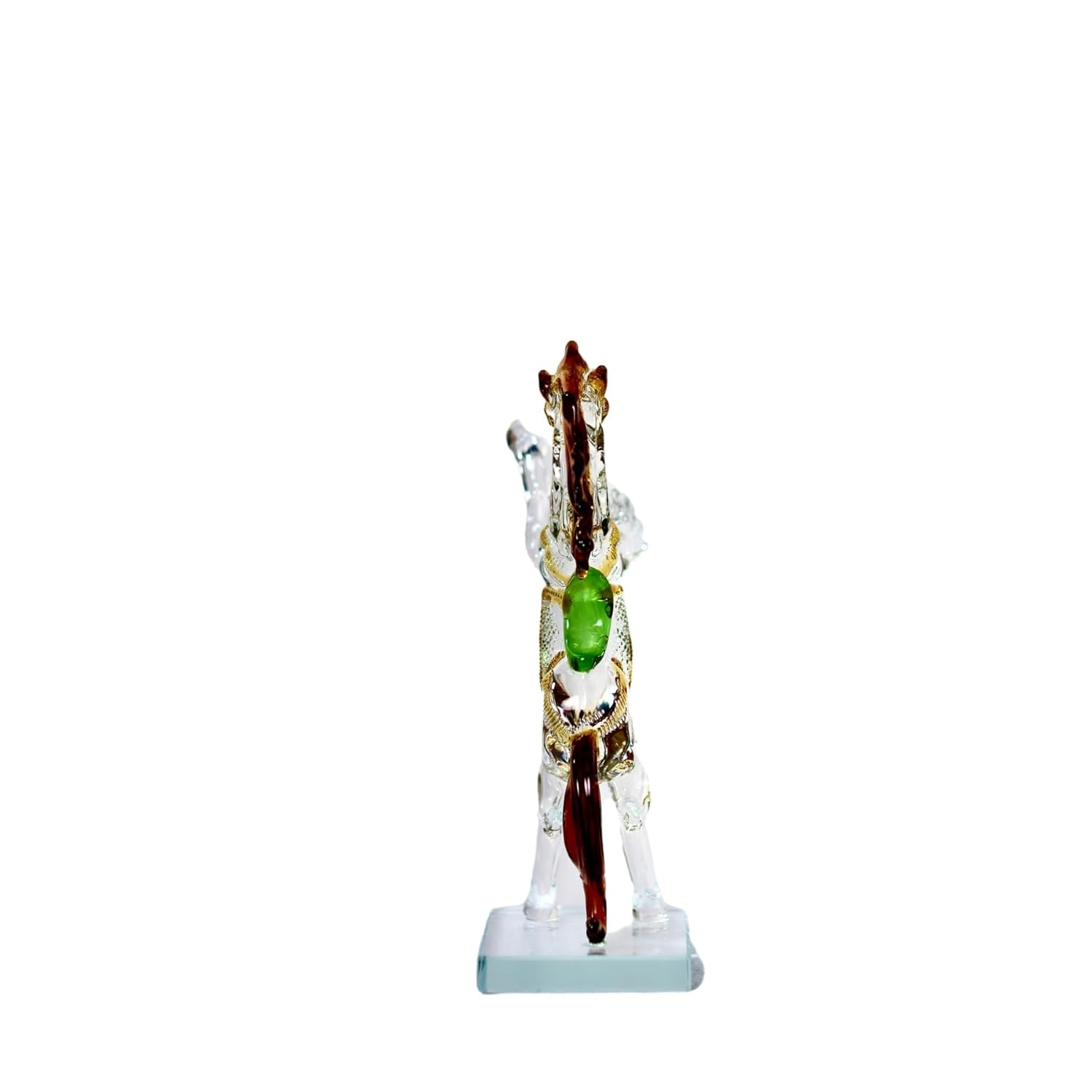Glass Horse Figurine – Elegant Handcrafted Crystal Decoration  11 inches