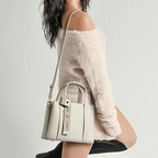 EXOTIC® Premium Ivory Chic Edition Urban Luxe Hand & Sling Bag for Women | Stylish PU Leather Tote with Spacious Compartments & Detachable Strap