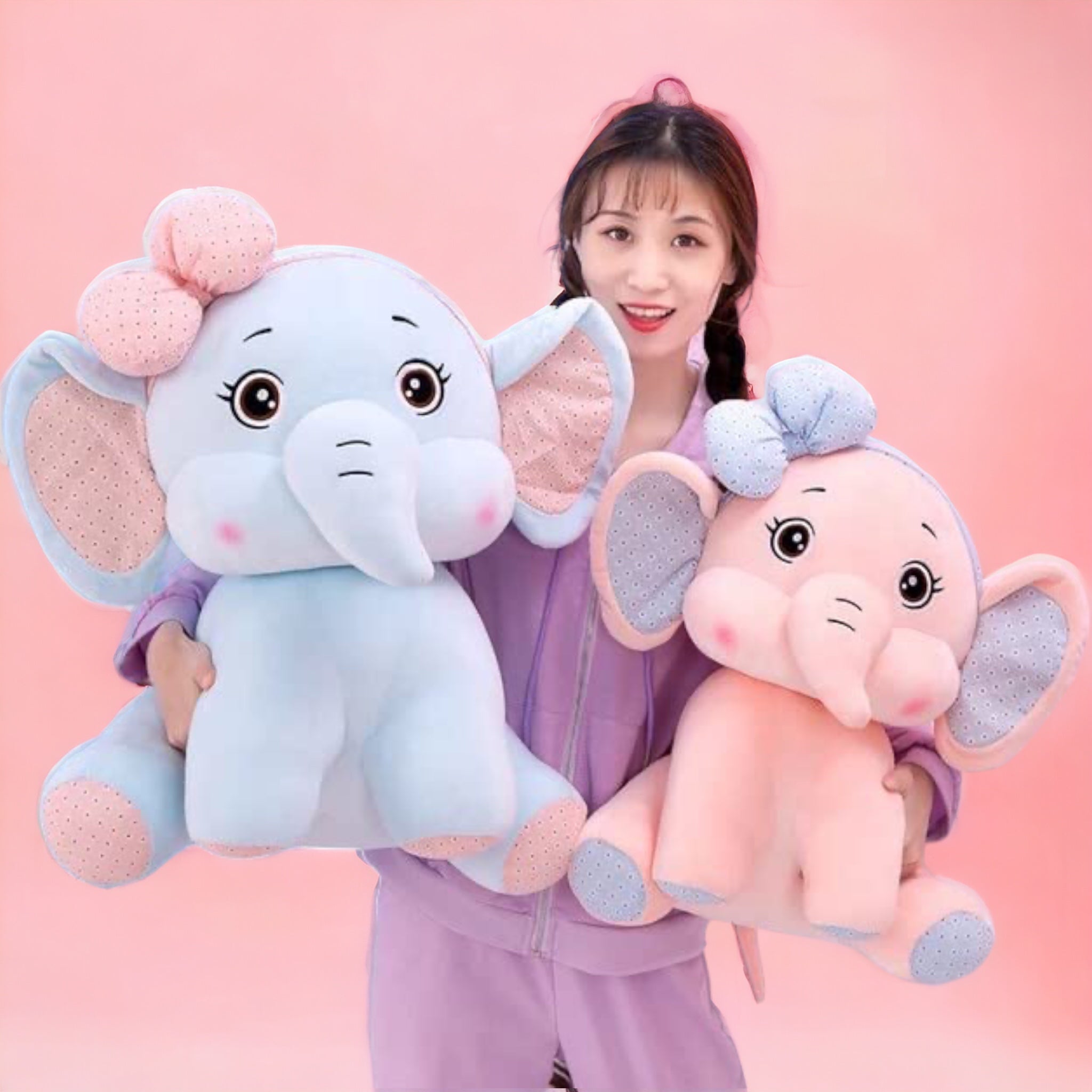 Cute Elephant with Bow Soft Toy