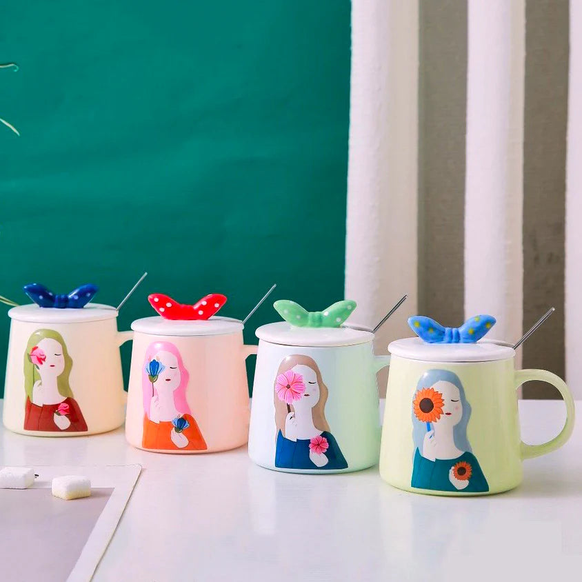 Flower Girl Ceramic Mug