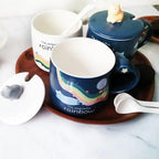 Ceramic Coffee Mug Rainbow Cat