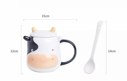 3D Cute Cow Ceramic Mug
