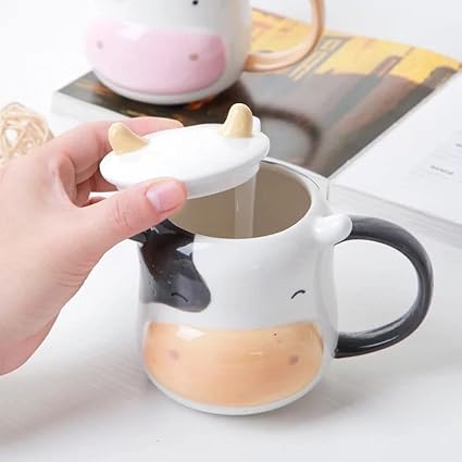 3D Cute Cow Ceramic Mug