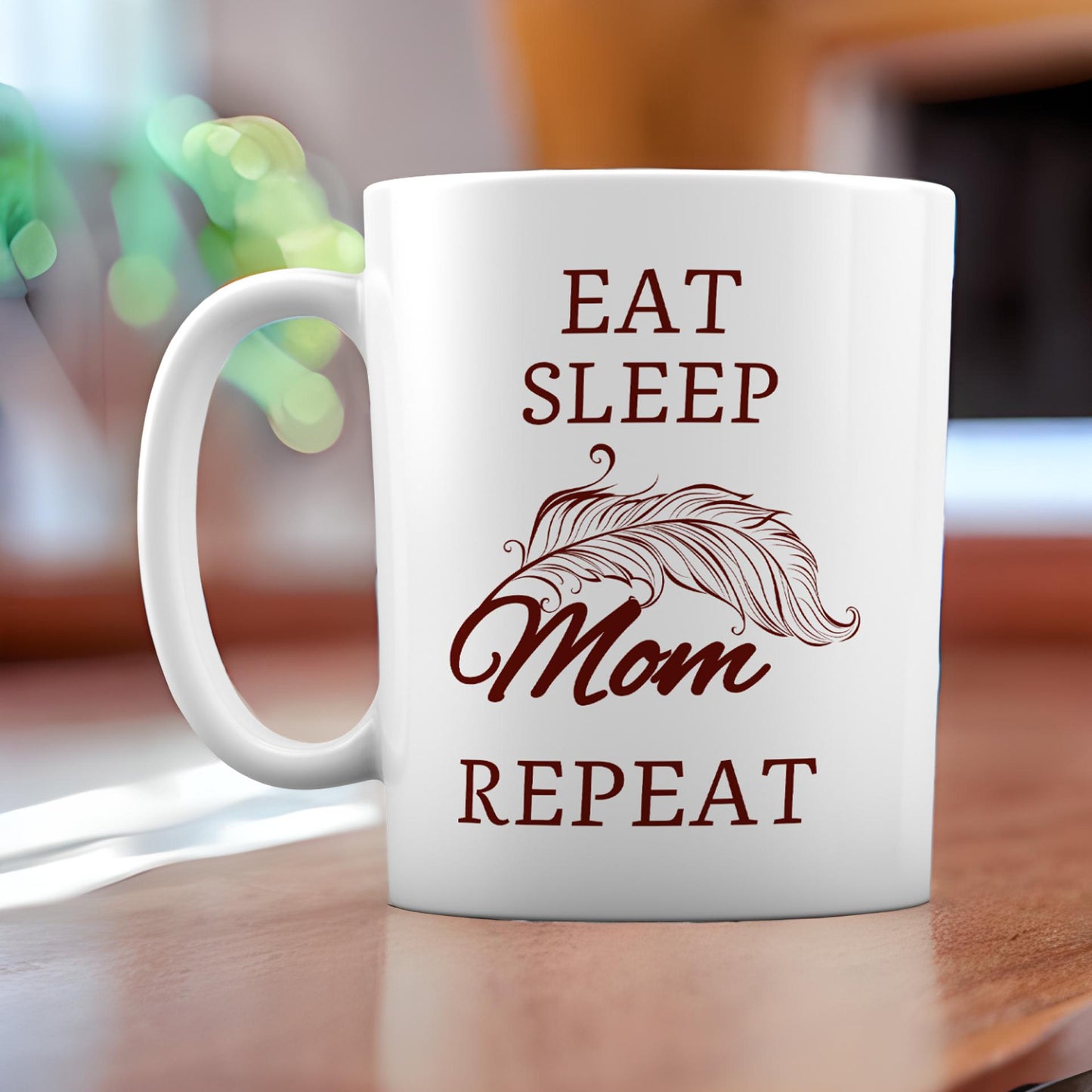Personalised Eat Sleep Mom Mug