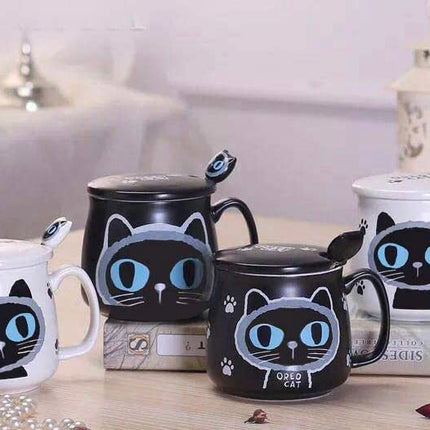 Big Cat Eyes Ceramic Mugs