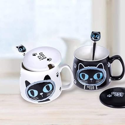 Big Cat Eyes Ceramic Mugs