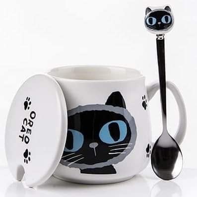 Big Cat Eyes Ceramic Mugs
