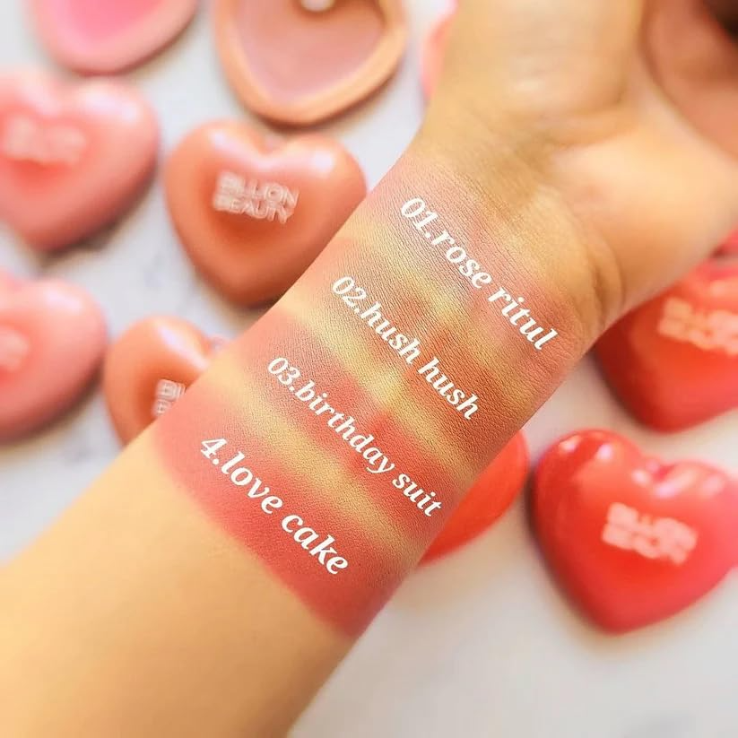 Billion Beauty 2 in 1 Highlighter & Blush Heart Shaped (Love Cake)