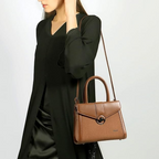 EXOTIC® Designer Handbag for Women with Smooth Flap, Textured Design, Metal Clasp, Spacious 3-Compartment Interior & Adjustable Sling