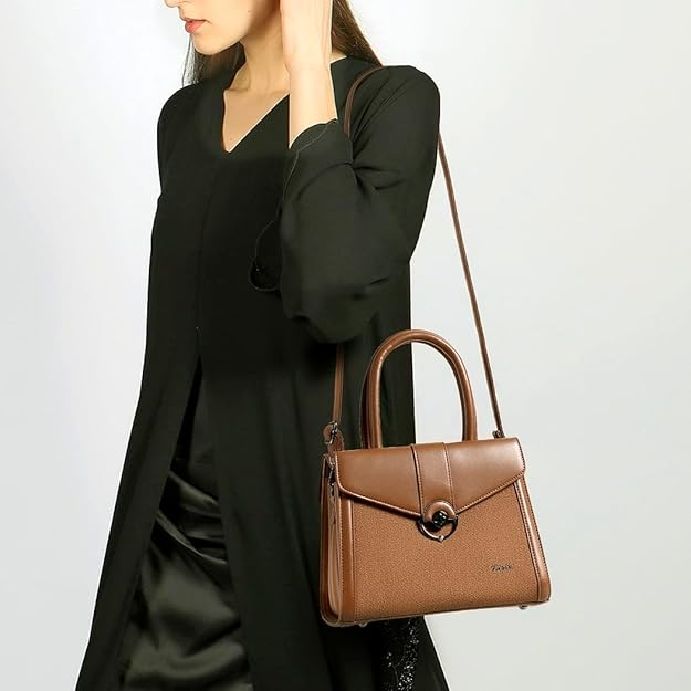 EXOTIC® Designer Handbag for Women with Smooth Flap, Textured Design, Metal Clasp, Spacious 3-Compartment Interior & Adjustable Sling