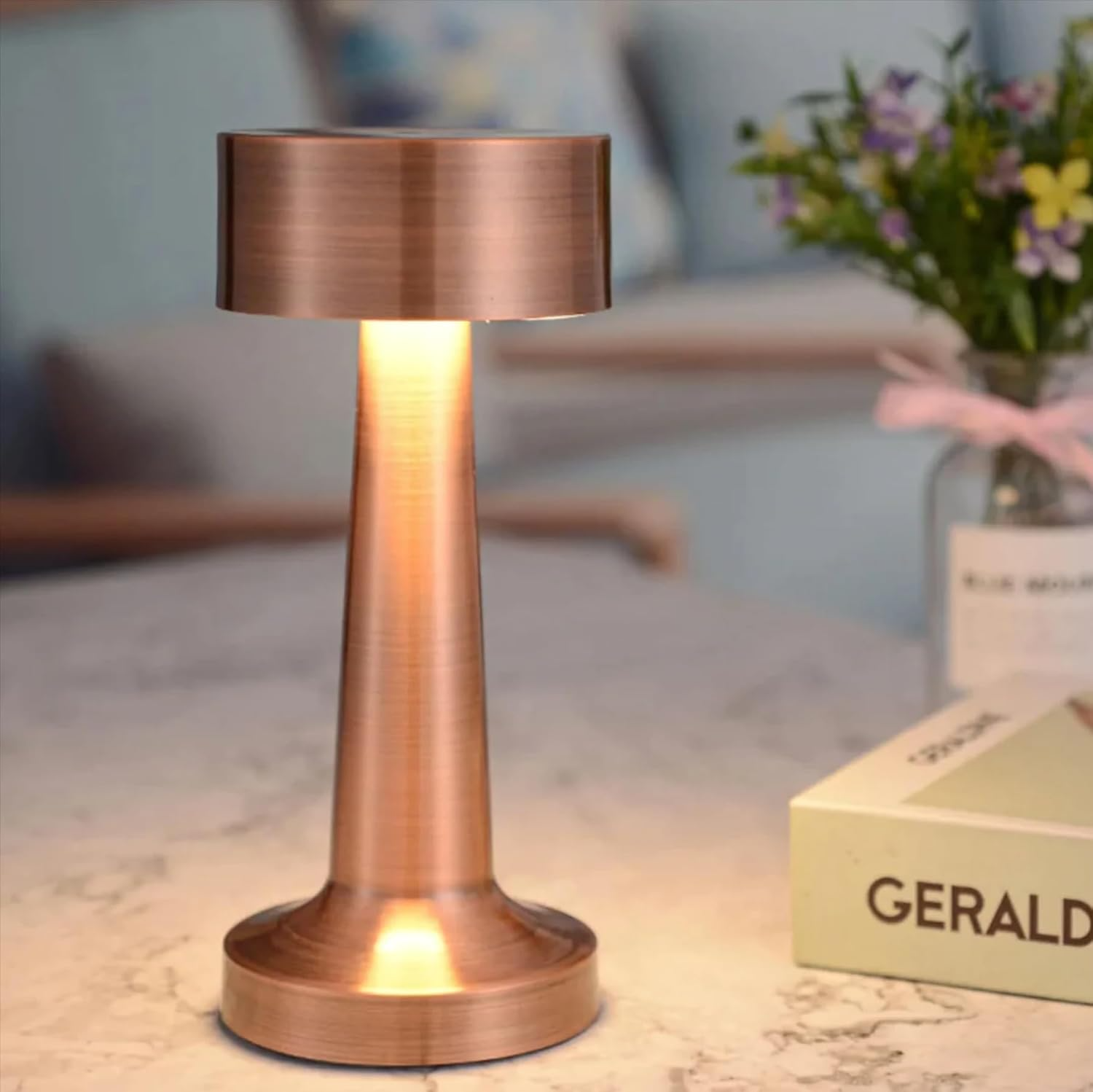 Table Lamp for Living Room, Bedside Lamp, Stepless Dimming, 3 Colour Touch