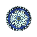 Lemon Tree Snack Serving Plate 20 cm Round Ceramic Deep Salad, Pasta Plate