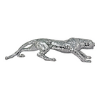Silver Plated Jaguar Statue Showpiece Decorative Panther / Leopard Figurine Home decoration inch 18