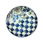 Lemon Tree Snack Serving Plate 20 cm Round Ceramic Deep Salad, Pasta Plate Dinner Plates for Kitchen