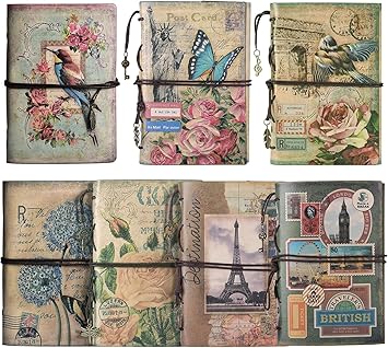 European Style Vintage Leather Journal Notebook,