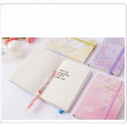 Hard Cover Flowers Fairy Notebook