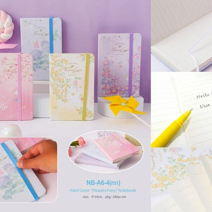 Hard Cover Flowers Fairy Notebook