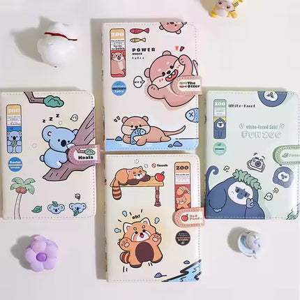 Cute Animal Themed Fap Lock Diary For Kids