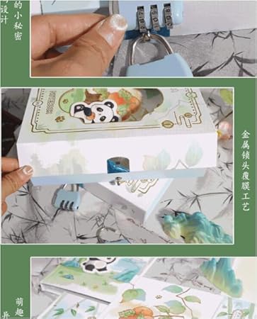 Happy Panda Notebook Diary with Lock & Key