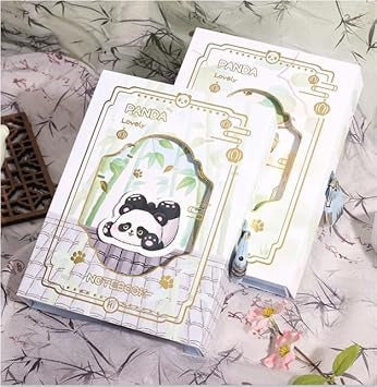 Happy Panda Notebook Diary with Lock & Key
