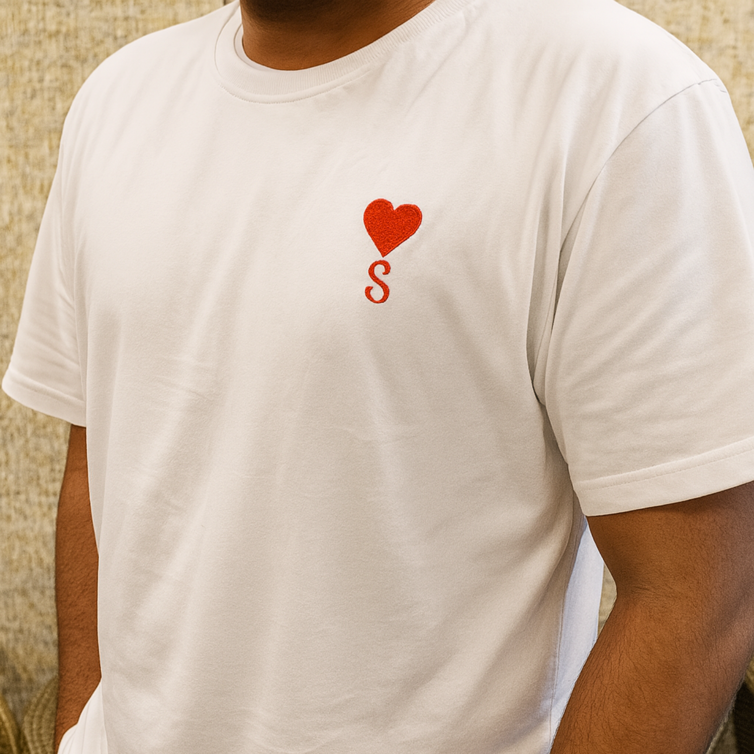 Name Initial Embroidery T-Shirt | All Letters Available | Unisex T-Shirt