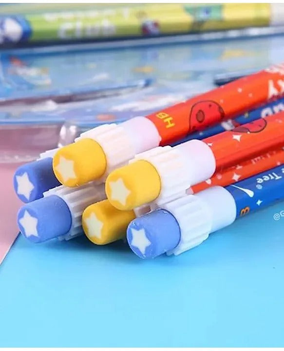 Space Metal Pencil Box with  Top Pencils Pencil Cap & Sharpener Stationary