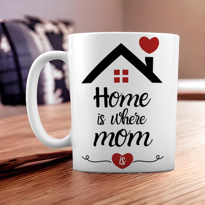 Personalised Home is Where Mom Mug