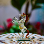 Glass Horse Figurine – Elegant Handcrafted Crystal Decoration  11 inches