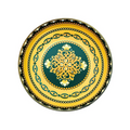 Lemon Tree Snack Serving Plate 20 cm Round Ceramic Deep Salad, Pasta Plate