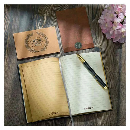 3D EMBOSSED LEATHER COVERED TRAVELLERS JOURNAL