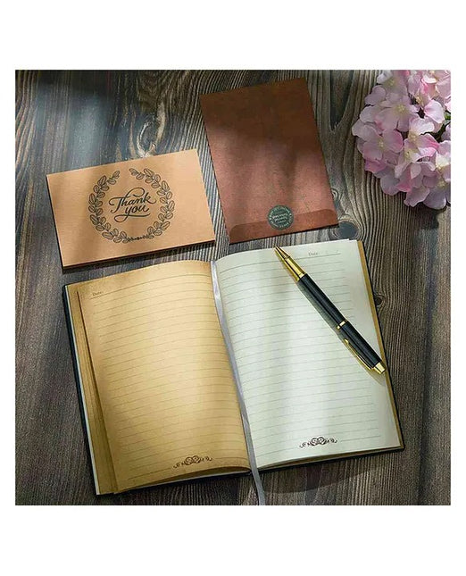 3D EMBOSSED LEATHER COVERED TRAVELLERS JOURNAL