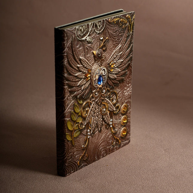 3D EMBOSSED LEATHER COVERED TRAVELLERS JOURNAL