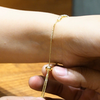 Name Initial Diamond Cut Slider Bracelet | All Letters Available