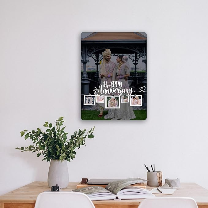 Acrylic Marriage Anniversary 5 Photo Collage Frame |