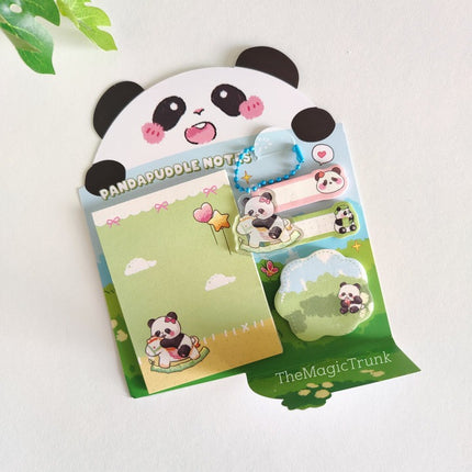 Cute Panda Puddle Sticky Notes