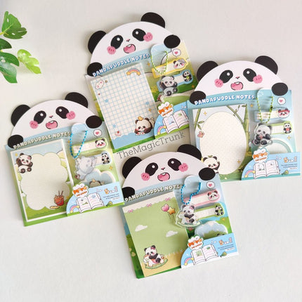 Cute Panda Puddle Sticky Notes