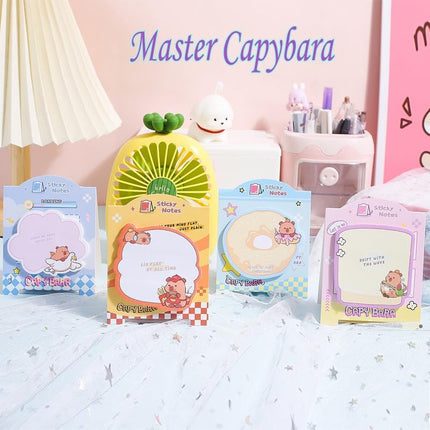 Cute Capybara Sticky Notes Set | Colorful Page 3D Sticky Notes 60 Sheets