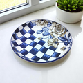 Lemon Tree Snack Serving Plate 20 cm Round Ceramic Deep Salad, Pasta Plate Dinner Plates for Kitchen