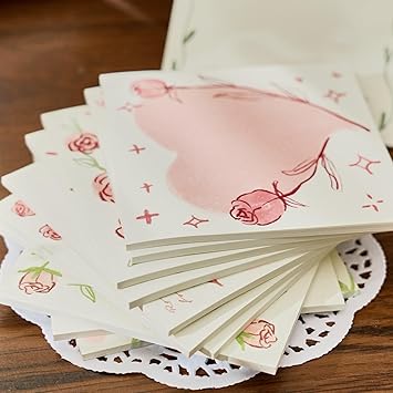 Romantic Sticky Notes, Multicolour Rectangular Memo Pads