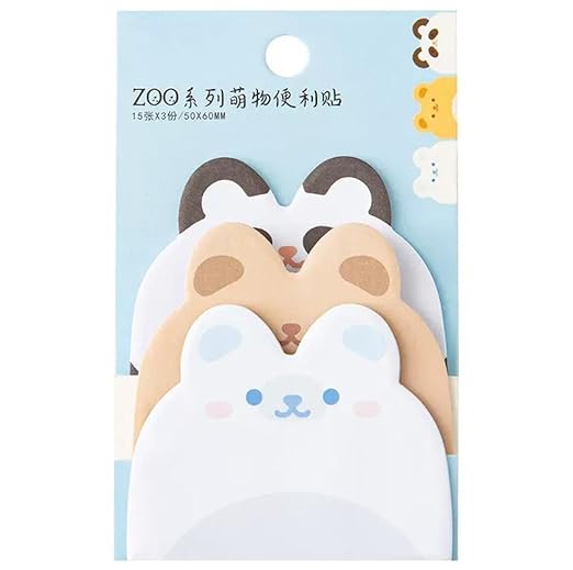 Cute Cartoon Sticky Notes | Animal Shape Page Marker Flags