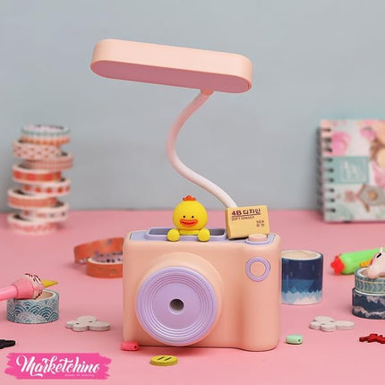 Camera Design Study Lamp with Sharpener and Pen Stand