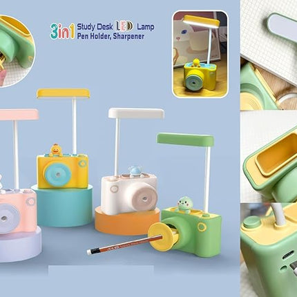 Camera Design Study Lamp with Sharpener and Pen Stand